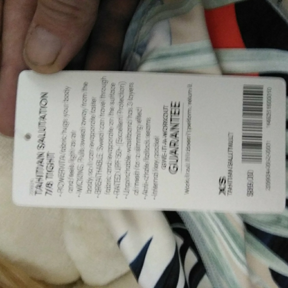 NWT ATHLETA TAHITIAN SALUTATION 7/8 TIGHT !! - Picture 5 of 5